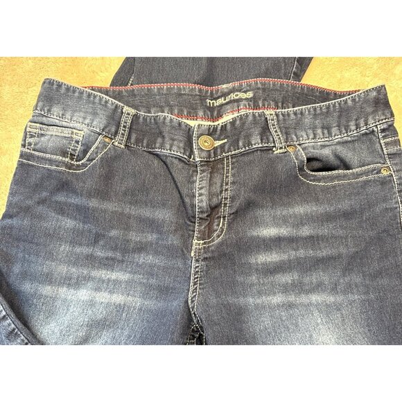 Maurices Womens 16 Regular Bootcut Blue Denim Jeans Stretch - Picture 3 of 6